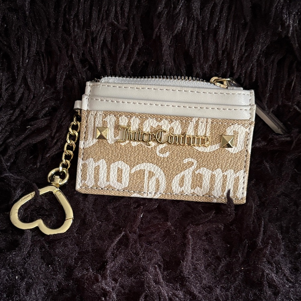 Juicy Couture Beige and White Card Holder